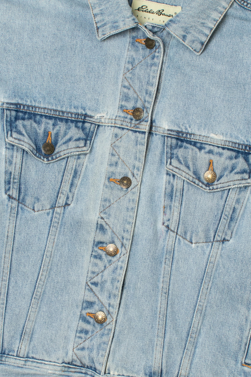 Distressed Eddie Bauer Denim Jacket