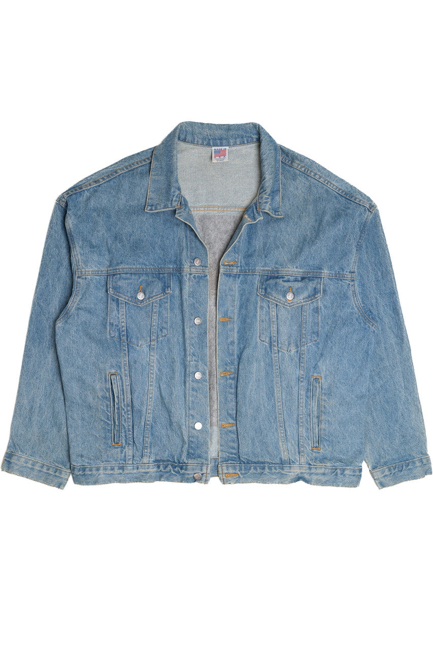 Vintage "ADAC" Embossed Logo Denim Jacket