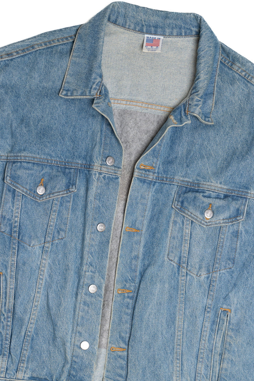 Vintage "ADAC" Embossed Logo Denim Jacket