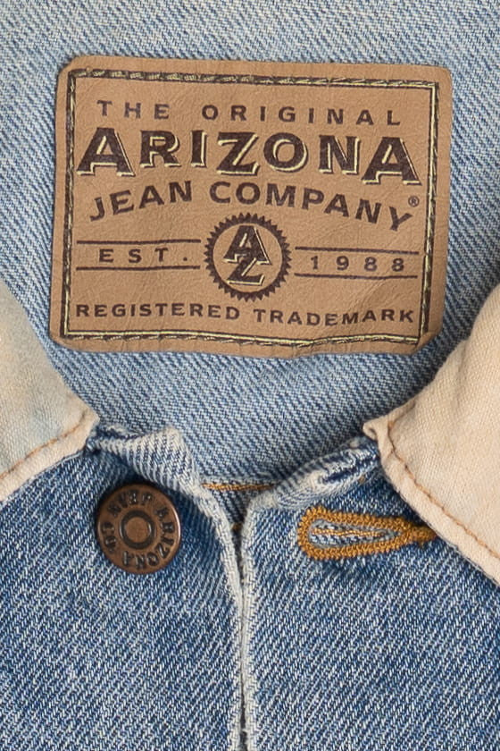 Vintage Khaki Collar Arizona Jean Co. Denim Jacket