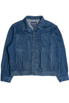Vintage Lands' End Hidden Button Denim Jacket