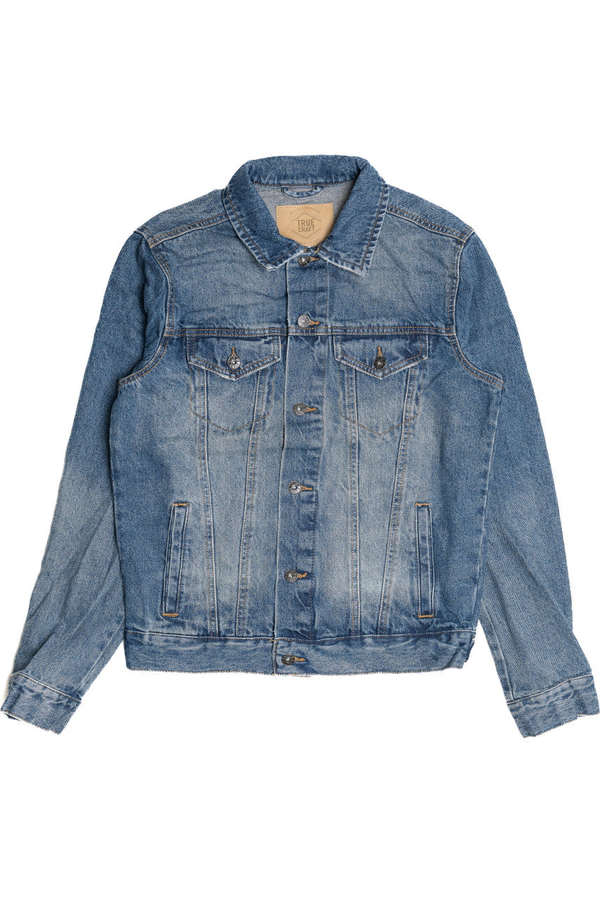 Upcycled Harley Davidson "El Paso Texas" Back Patch Denim Jacket 1590