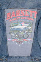 Upcycled Harley Davidson "El Paso Texas" Back Patch Denim Jacket 1590