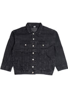Upcycled Harley Davidson "Smoky Mountain" Back Patch Black Denim Jacket