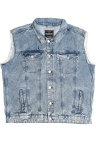 Upcycled Harley Davidson Back Patch Denim Vest 1595