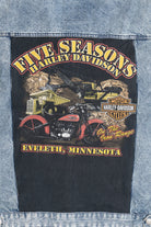 Upcycled Harley Davidson Back Patch Denim Vest 1595