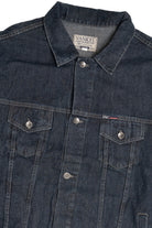 Upcycled Harley Davidson "ABC" Michigan Back Patch Denim Jacket