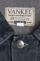 Upcycled Harley Davidson "ABC" Michigan Back Patch Denim Jacket