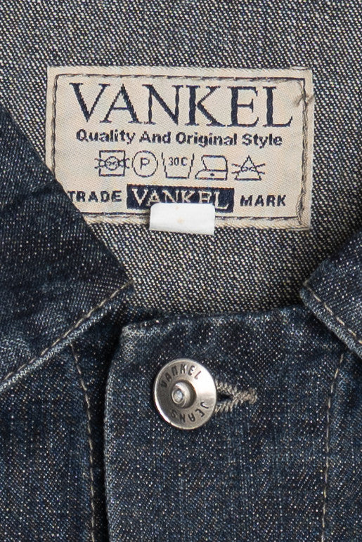 Upcycled Harley Davidson "ABC" Michigan Back Patch Denim Jacket