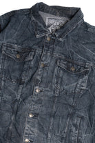 Upcycled Harley Davidson Skeleton Back Patch Denim Jacket