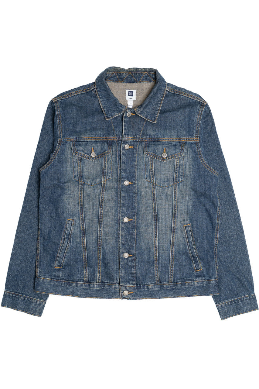 Upcycled Harley Davidson Red Rock Back Patch Denim Jacket 1616
