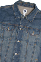 Upcycled Harley Davidson Red Rock Back Patch Denim Jacket 1616