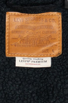 Levi's Premium Black Corduroy Faux Sherpa Lined Denim Jacket