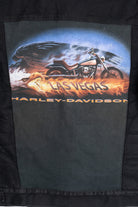 Upcycled Harley Davidson Las Vegas Back Patch Denim Jacket 1626