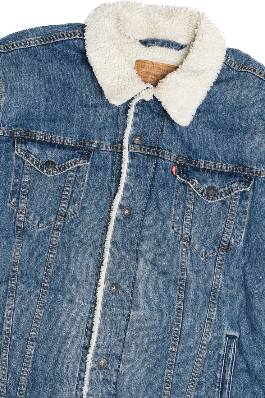 Levi's Premium Denim Faux Sherpa Lined Jacket 1634