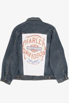 Upcycled Harley Davidson Back Patch Denim Jacket 1636