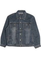 Upcycled Harley Davidson Back Patch Denim Jacket 1636