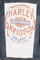 Upcycled Harley Davidson Back Patch Denim Jacket 1636
