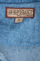 Vintage Beaded American Flag Western Fringe Double D Ranch Denim Jacket (1990s)