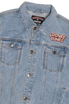 Vintage Looney Tunes Member's Only Distressed Screen Print Denim Jacket (1990s)
