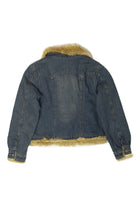 Vintage Y2k Faux Fur Trimmed Denim Jacket (2000s)