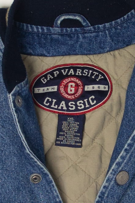 Vintage Gap Varsity Denim Jacket (1990s)