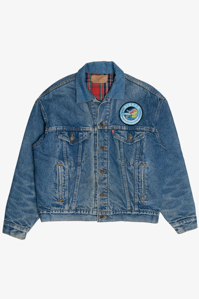 Vintage Levi's 70417 6985 Flannel Lined Denim Jacket (1980s