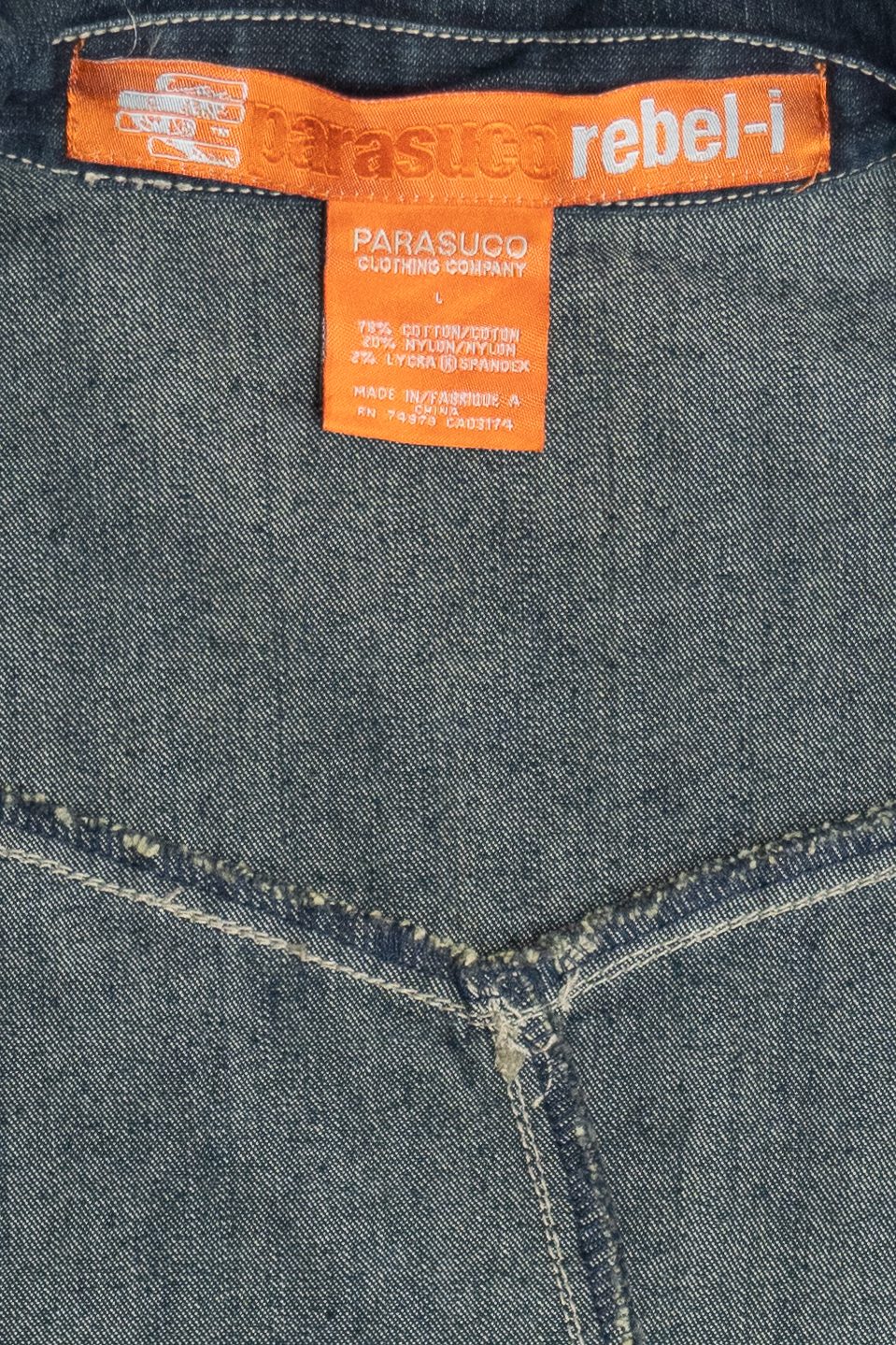 Vintage Y2K Parasuco Rebel-i Asymmetric Denim Jacket (2000s)