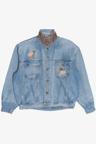 Vintage Pink Beans Paisley Detail Patchwork Denim Jacket (1990s)