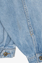 Vintage Pink Beans Paisley Detail Patchwork Denim Jacket (1990s)