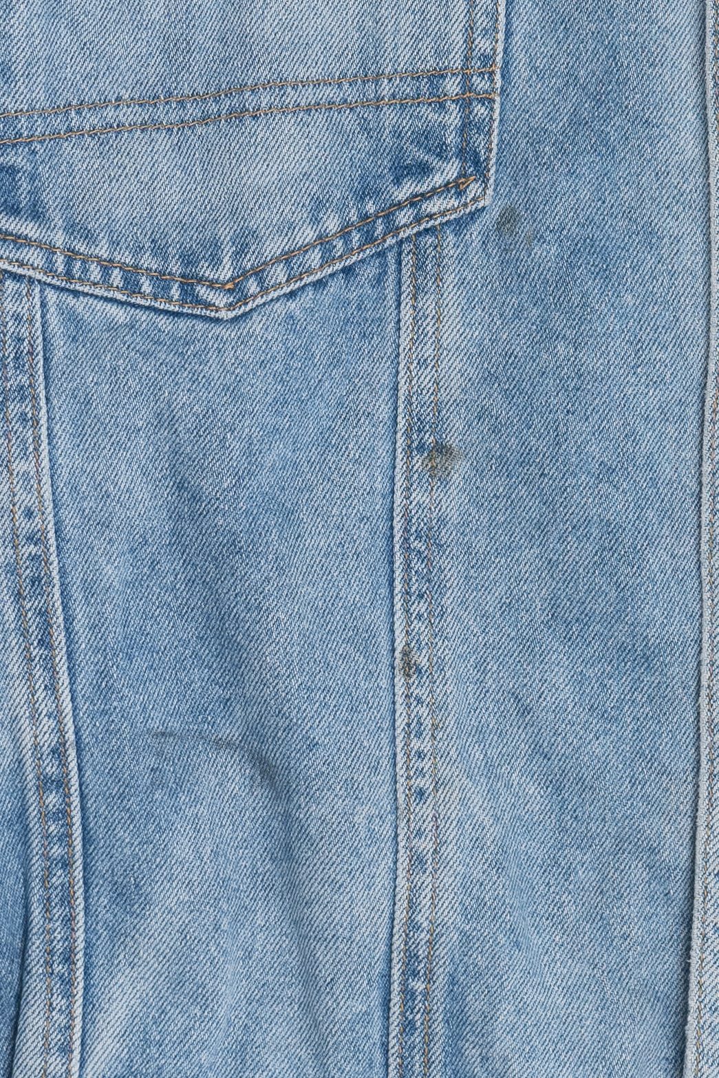 Vintage Pink Beans Paisley Detail Patchwork Denim Jacket (1990s)