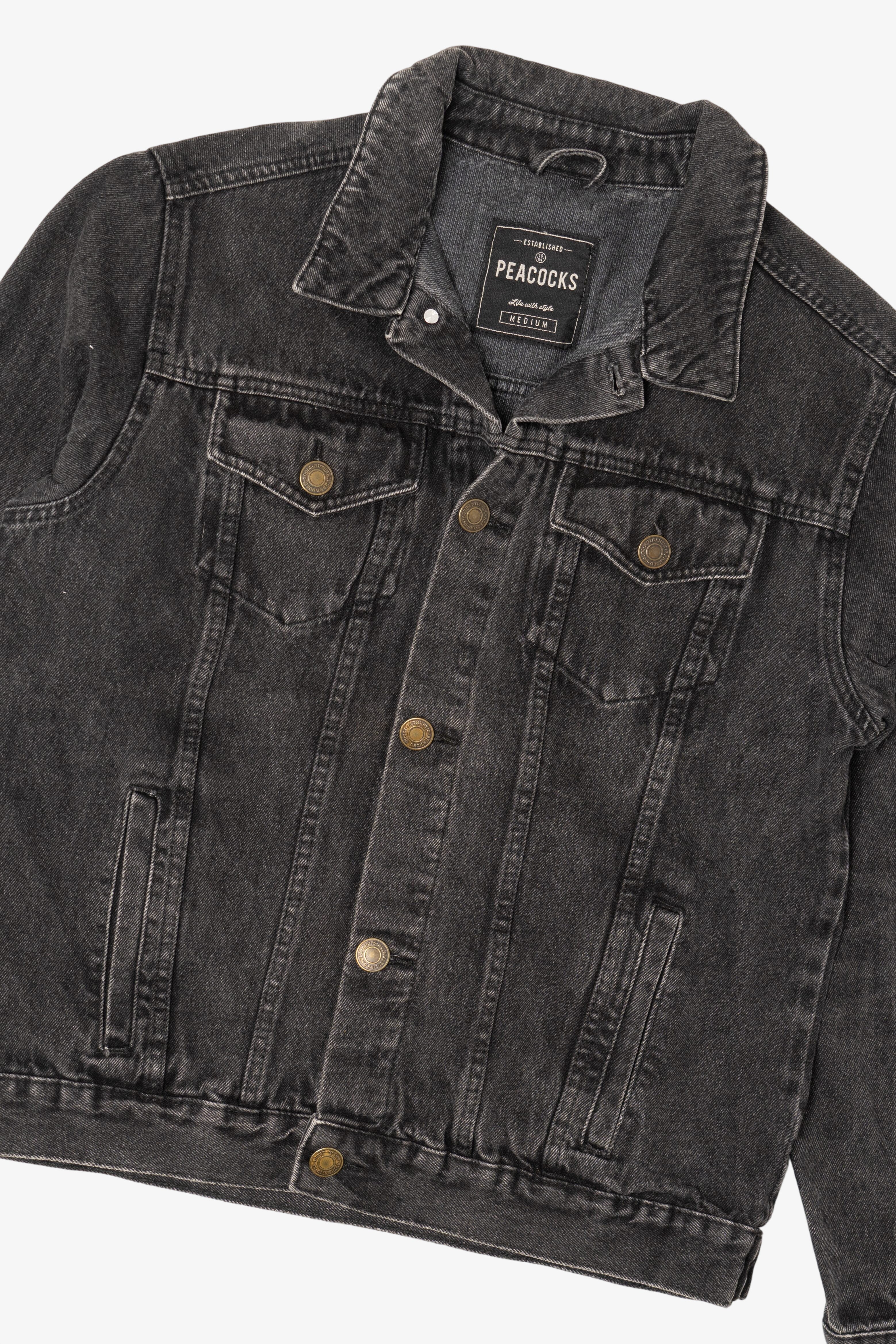 Harley Davidson "Big Moose" Portland Black Denim Jacket (2010s)