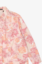 Vintage Pink Floral Liz Claiborne Denim Jacket (1990s)