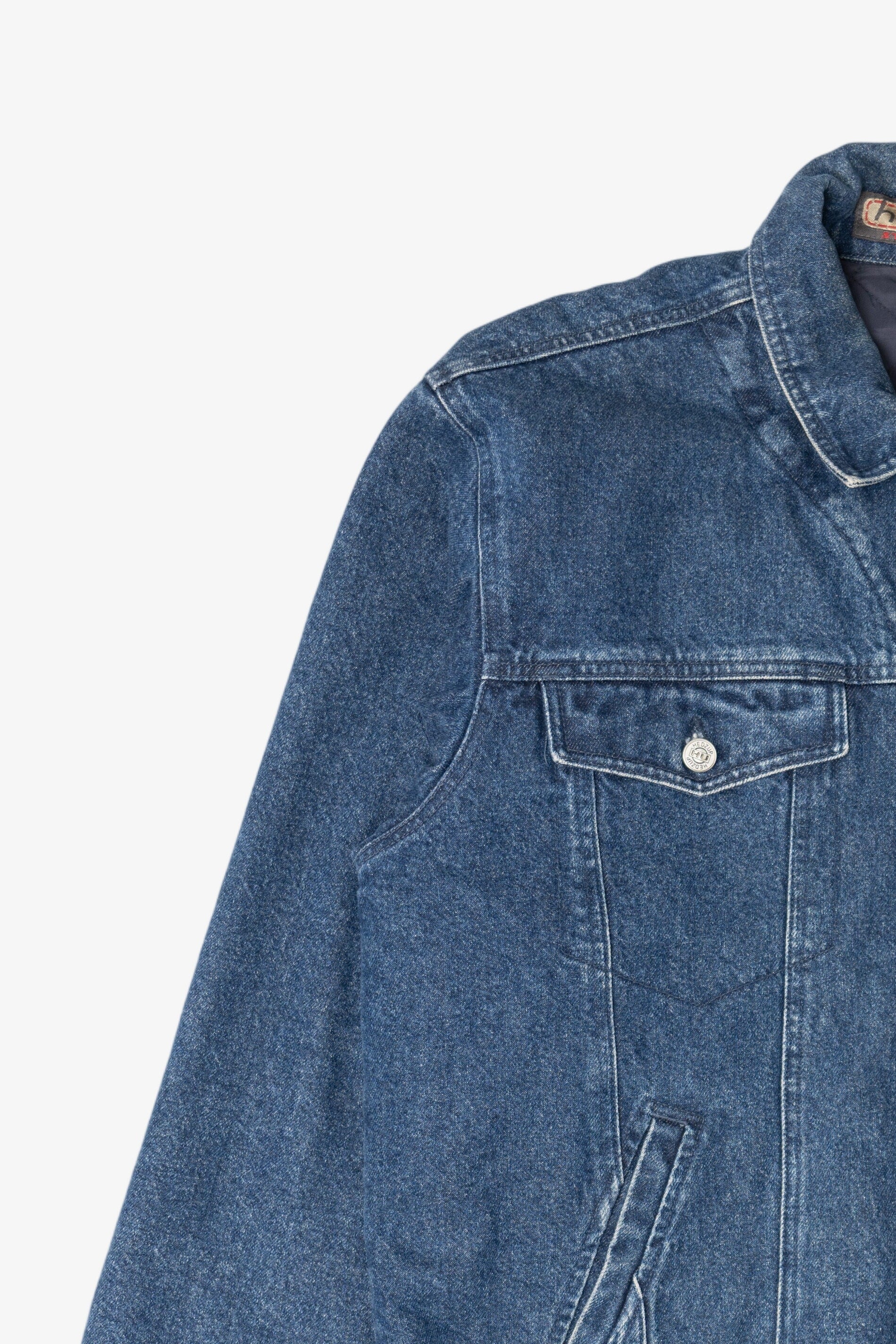 Vintage Y2k Hedz-Up Blue Denim Jacket (1990s)