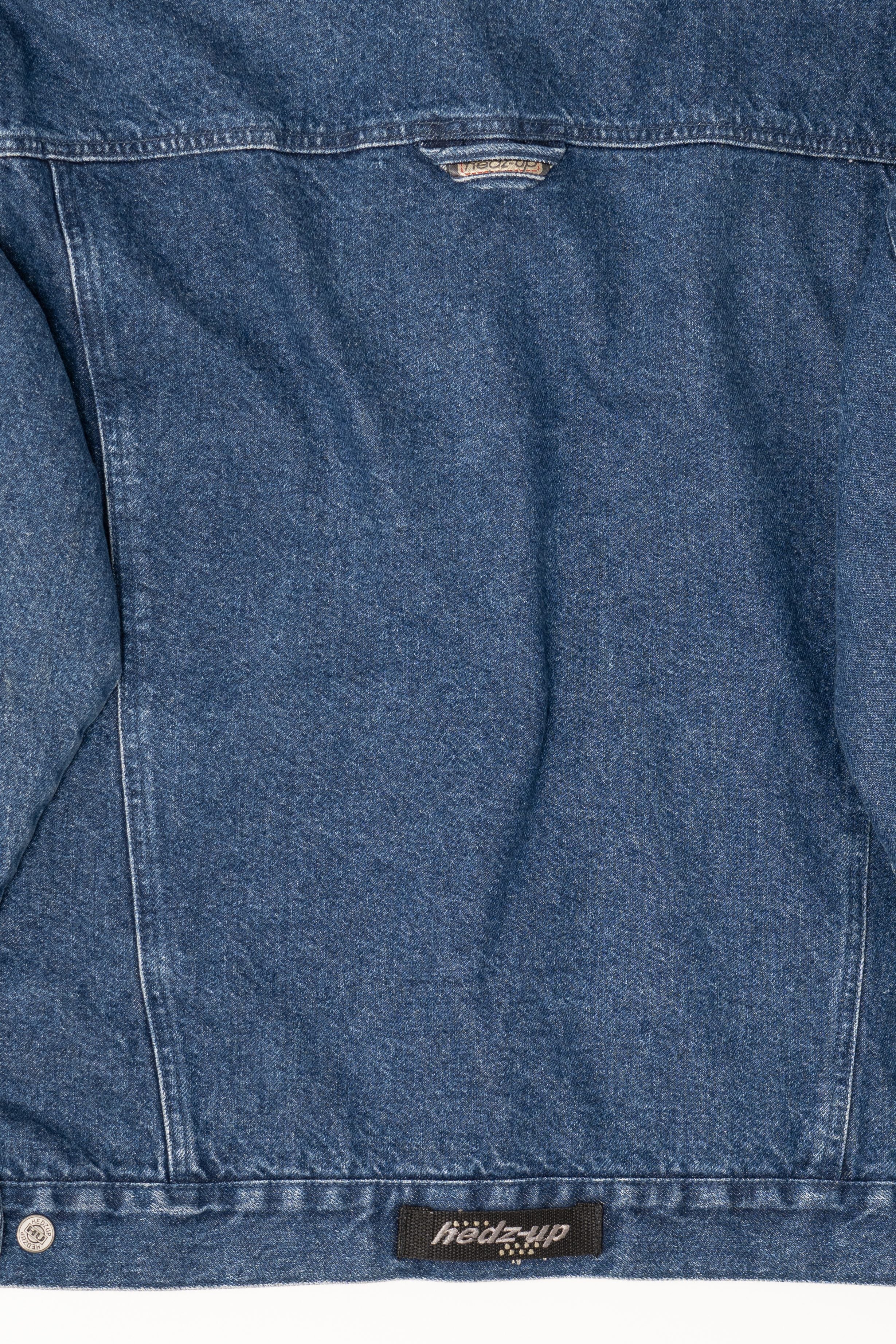 Vintage Y2k Hedz-Up Blue Denim Jacket (1990s)