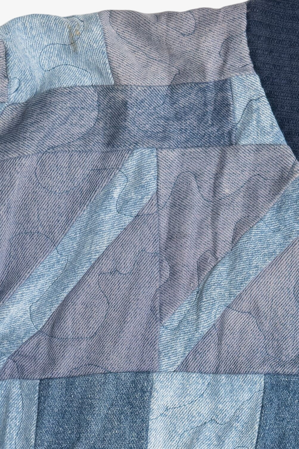 Vintage Denim Quilted Batwing Jacket (1990s)