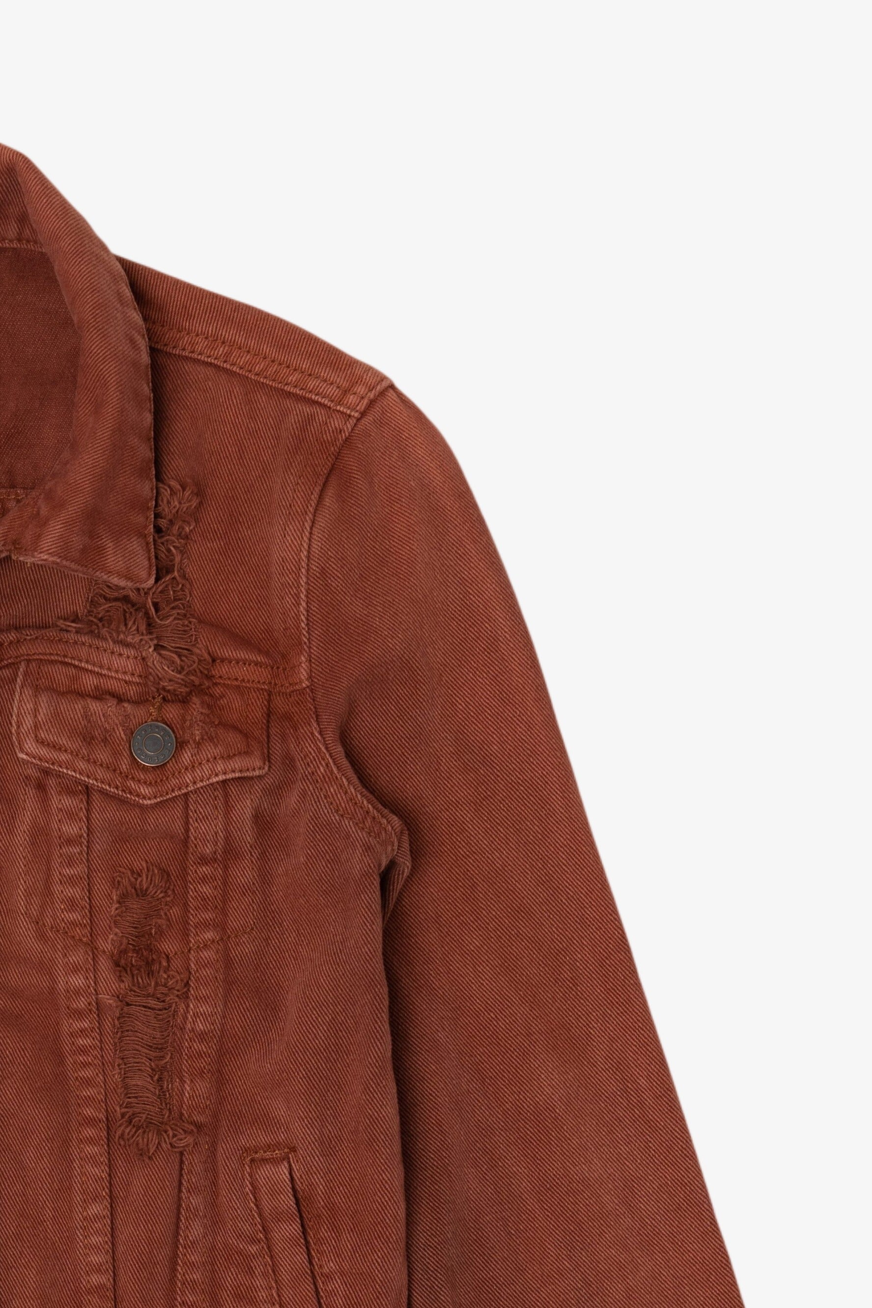 Refuge Distressed Brown Denim Jacket (2010s)