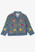 Vintage Embroidered Floral Tantrums Denim Jacket (1990s)