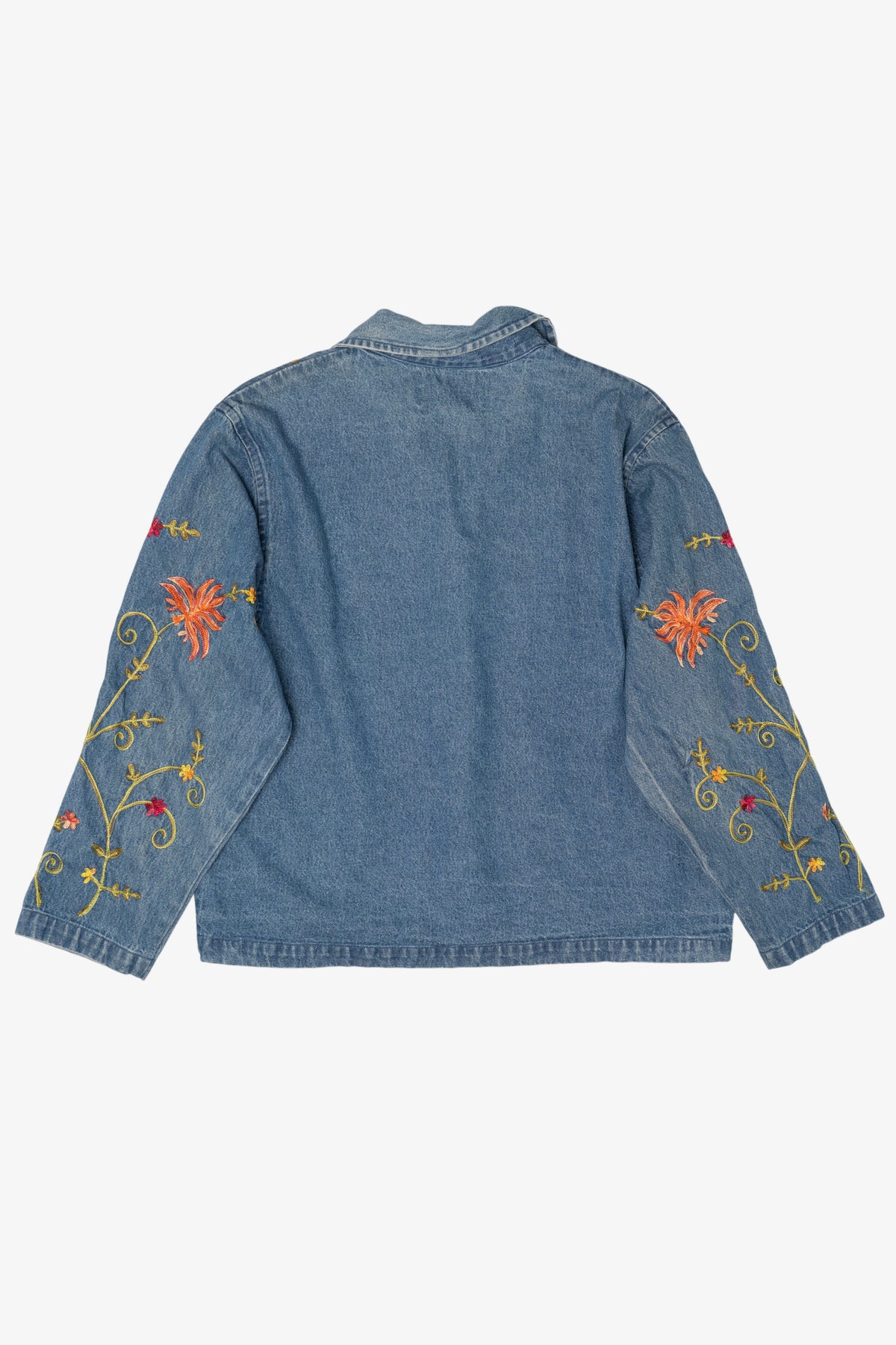 Vintage Embroidered Floral Tantrums Denim Jacket (1990s)