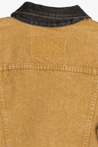 Vintage Paris Blues Contrast Collar Cropped Denim Jacket (1990s)