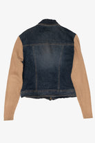 Vintage Y2k Live A Little Sweater Sleeves Denim Jacket (2000s)