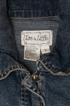Vintage Y2k Live A Little Sweater Sleeves Denim Jacket (2000s)