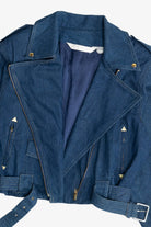 Vintage Brett Harrison Denim Motorcycle Jacket (1980s)
