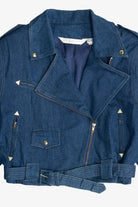 Vintage Brett Harrison Denim Motorcycle Jacket (1980s)