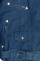 Vintage Brett Harrison Denim Motorcycle Jacket (1980s)