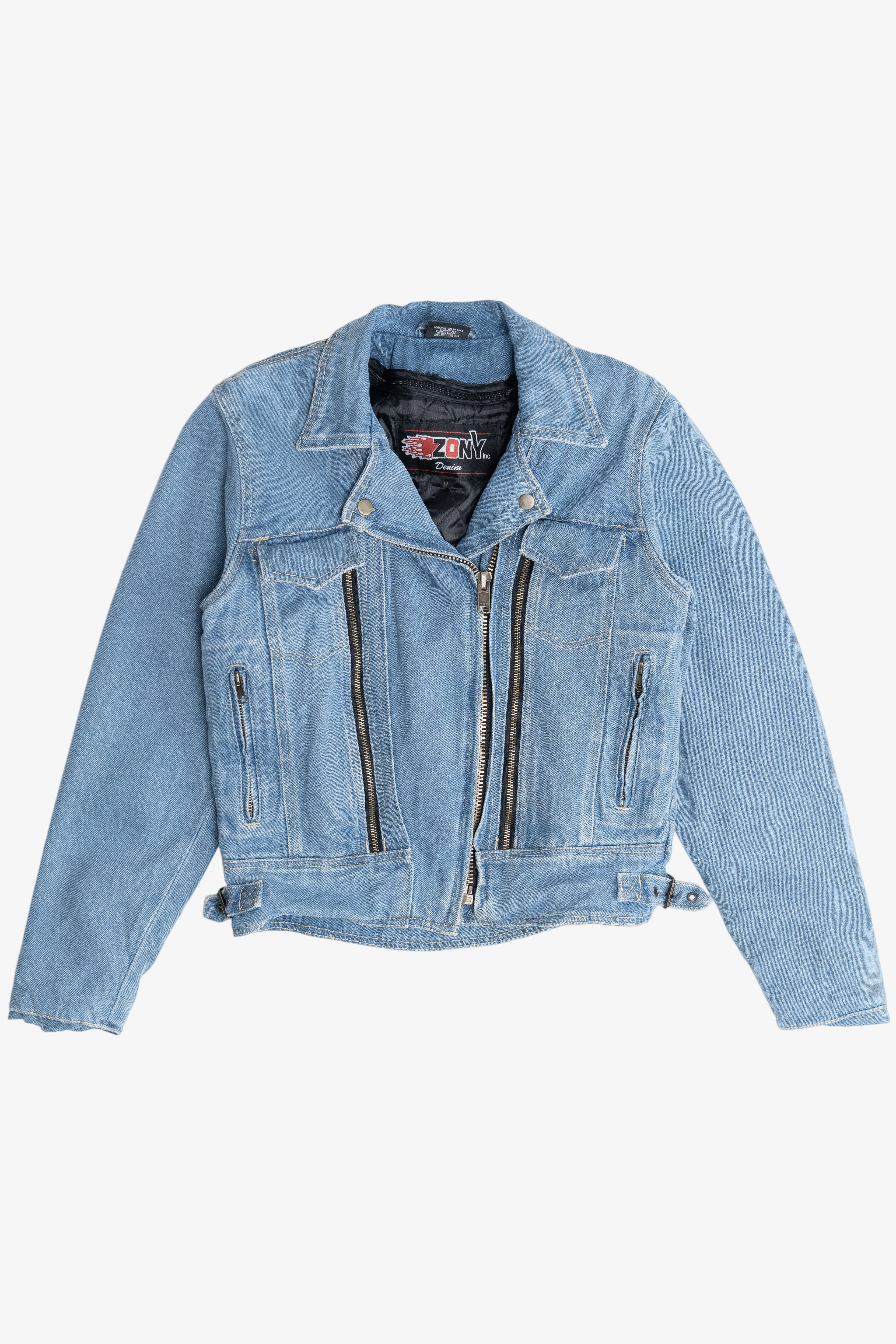 Vintage Zony Inc. Insulated Denim Motorcycle Jacket (1990s)