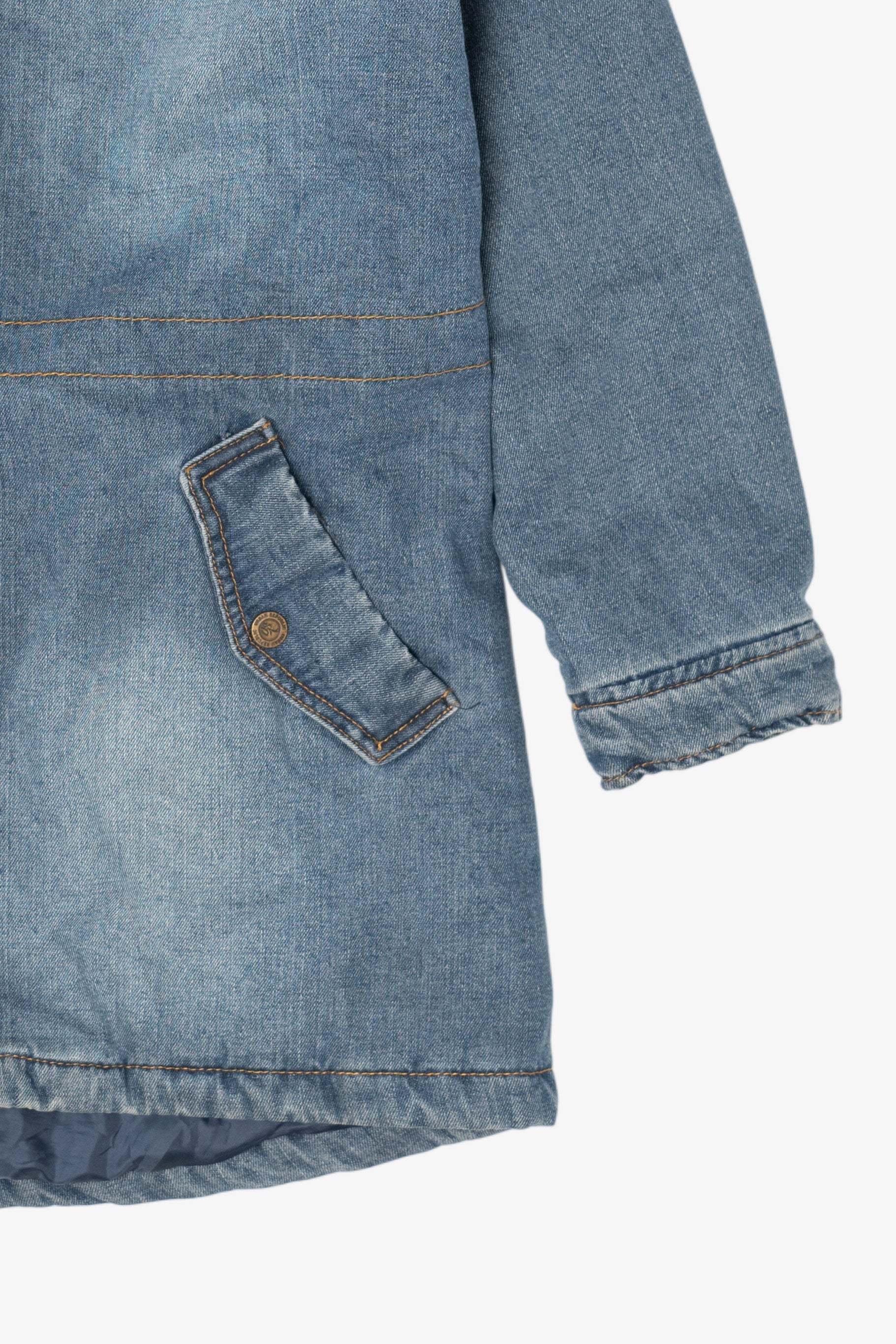 Blue Urban Republic Quilted Lining Hooded Denim Jacket (2010s)