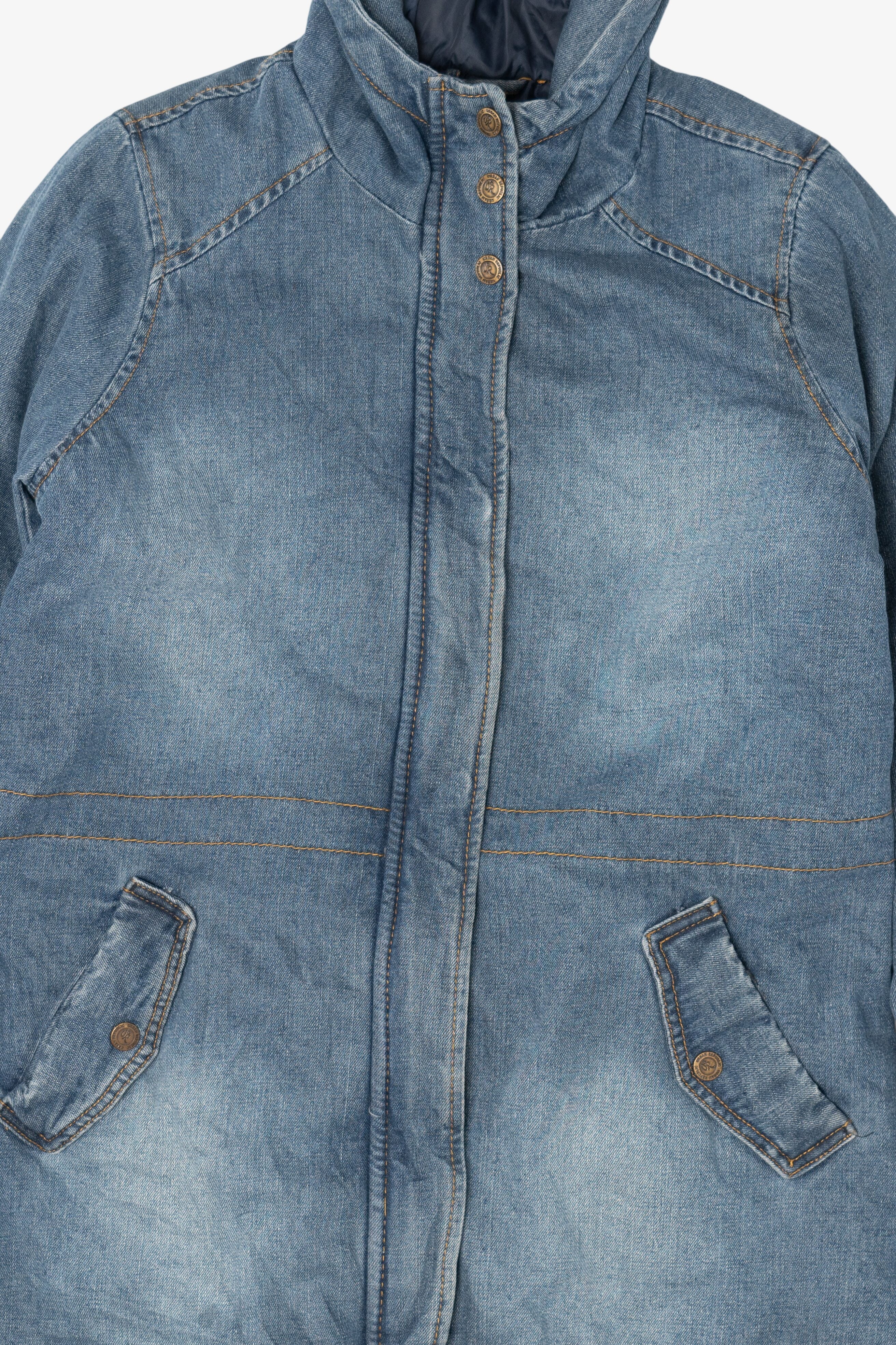 Blue Urban Republic Quilted Lining Hooded Denim Jacket (2010s)