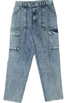 Vintage Acid Wash Velcro Pocket Carpenter Denim Jeans