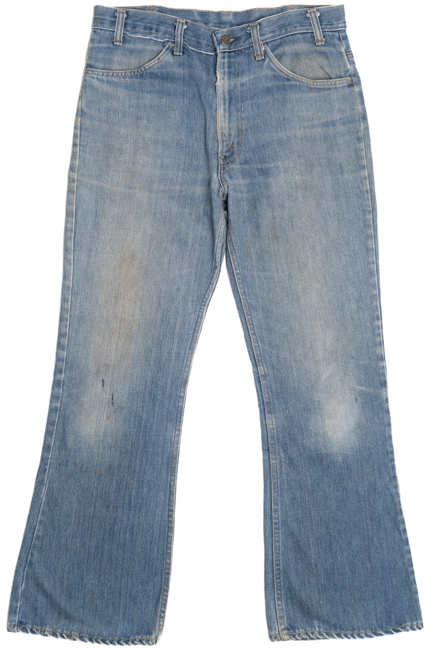 Vintage Levi's 1970's Orange Tab Distressed Denim Jeans